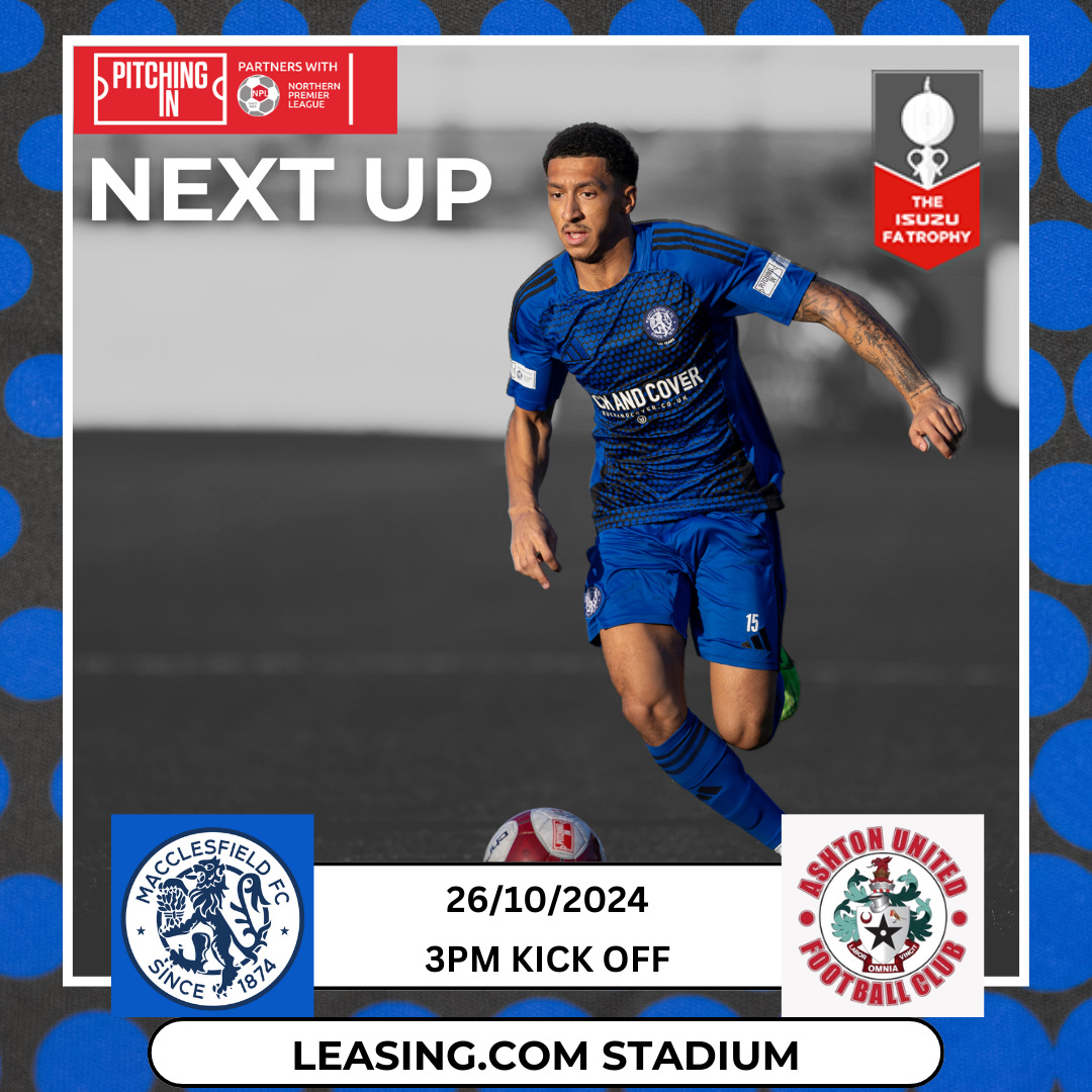 Support the lads in the Isuzu FA Trophy on Saturday against Ashton United 🔈 

Purchase online to beat the queues ⬇️ 

🔗 - bit.ly/48hqKUu