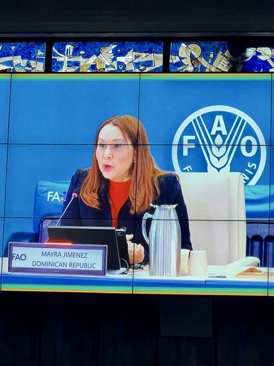 RDenRoma's tweet photo. Histórico discurso de la ministra de la Mujer @MMujerRD de #RepúblicaDominicana @MayrajimenezTFJ en el Comité de Seguridad Alimentaria Mundial @UN_CFS @FAO sobre la igualdad de género y empoderamiento de mujeres y niñas en el sector agroalimentario #CFS52 https://t.co/UsGx3ElYZH