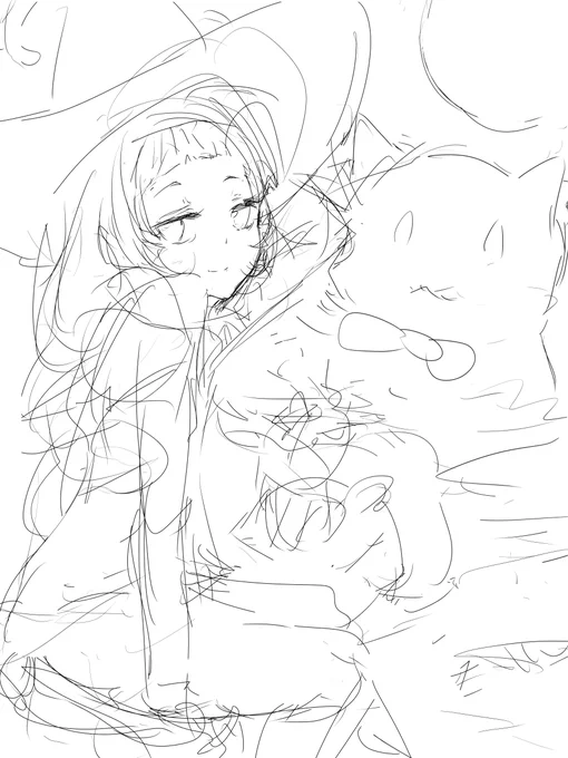 ハロウィンまでに描こうかと思って10月あたまにラフまで描いたけど全然描く暇ないのでそのうち描きます 