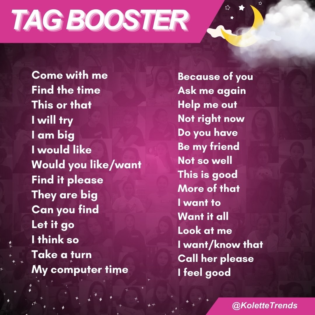Tag Booster! 

Reply as many as you can. Retweet and Requote.

Answer + KOLETTE STANDS FIRM