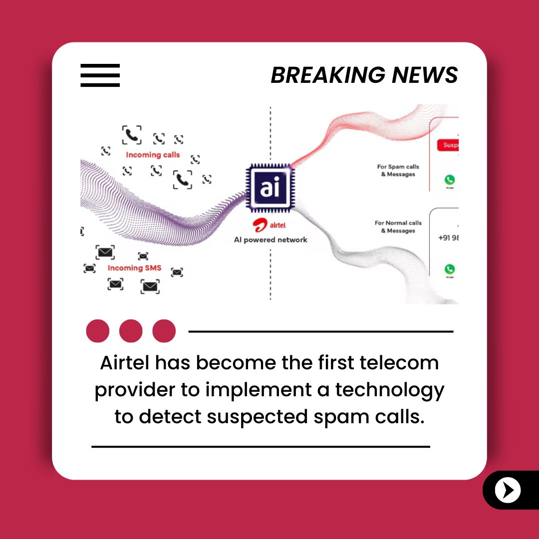 indixital's tweet image. Will Airtel's new spam detection feature disrupt performance marketing?
The AI-powered tool can identify spam calls, which may impact campaigns, especially for unregistered telemarketers. 
.
.
.
#DigitalMarketing #indixital #FutureUpdates