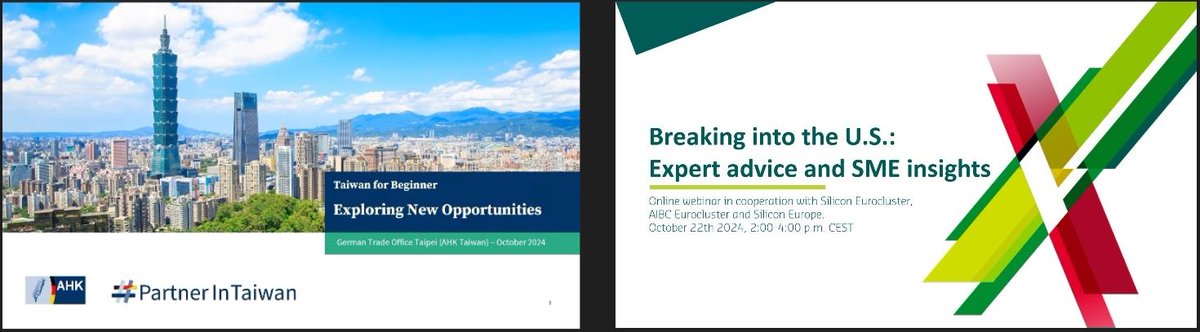Silicon Europe (@silicon_europe) on Twitter photo 🌍 On Oct 22, <a href="/Silicon_Saxony/">Silicon Saxony</a> hosted insightful webinars on Unlocking Taiwan’s Market and Breaking into the U.S.!
🔑 Key takeaways:
- Expert tips & SME experiences on navigating Taiwan 🇹🇼
- Advice & insights for success in the U.S. 🇺🇸
Thanks to our speakers & attendees! 🙌 🌍 On Oct 22, <a href="/Silicon_Saxony/">Silicon Saxony</a> hosted insightful webinars on Unlocking Taiwan’s Market and Breaking into the U.S.!
🔑 Key takeaways:
- Expert tips & SME experiences on navigating Taiwan 🇹🇼
- Advice & insights for success in the U.S. 🇺🇸
Thanks to our speakers & attendees! 🙌