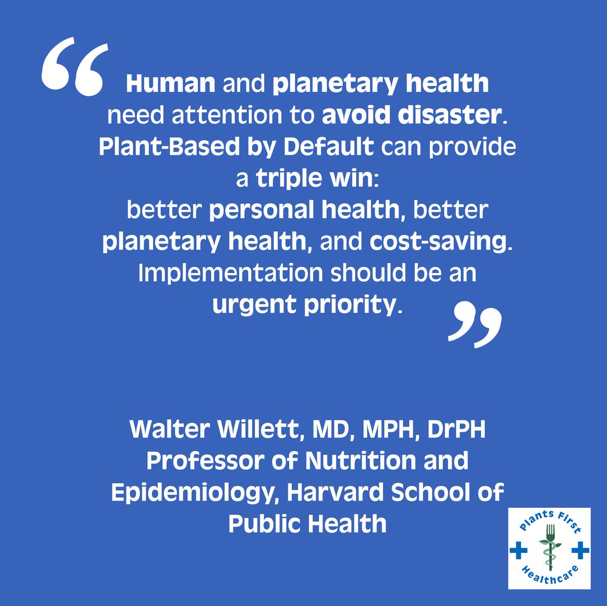Plant Based Health Professionals UK (@plantbasedhpuk) on Twitter photo Plant-Based by Default: Triple Win for Health and the Planet 🌍
We are so grateful to have the support of Professor Walter Willett <a href="/HarvardChanSPH/">Harvard T.H. Chan School of Public Health</a>
The time to act is now — visit plantsfirsthealthcare.com to send a letter to your hospital CEO/lead dietitian! #PlantsFirstHealthCare Plant-Based by Default: Triple Win for Health and the Planet 🌍
We are so grateful to have the support of Professor Walter Willett <a href="/HarvardChanSPH/">Harvard T.H. Chan School of Public Health</a>
The time to act is now — visit plantsfirsthealthcare.com to send a letter to your hospital CEO/lead dietitian! #PlantsFirstHealthCare