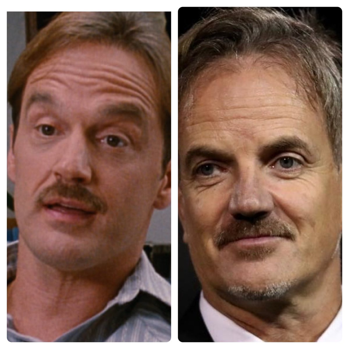 NRLLookAlike's tweet photo. Former @WestsTigers CEO @Justinpascoe19 and detective Mark Darius from the Tarantino film Jackie Brown played by Michael Brown https://t.co/YL6ZYhOY3c