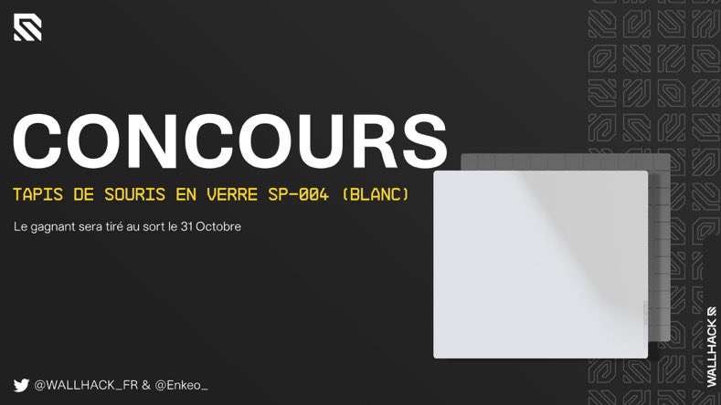 Enkeo_'s tweet photo. 🎁GIVEAWAY COLLAB AVEC WALLHACK🎁

♻️ RT 
✅ Follow @WALLHACK_FR &amp; @Enkeo_ 
⏳TAS : 31/10
#CollaborationCommerciale https://t.co/bcg9HfXKS2