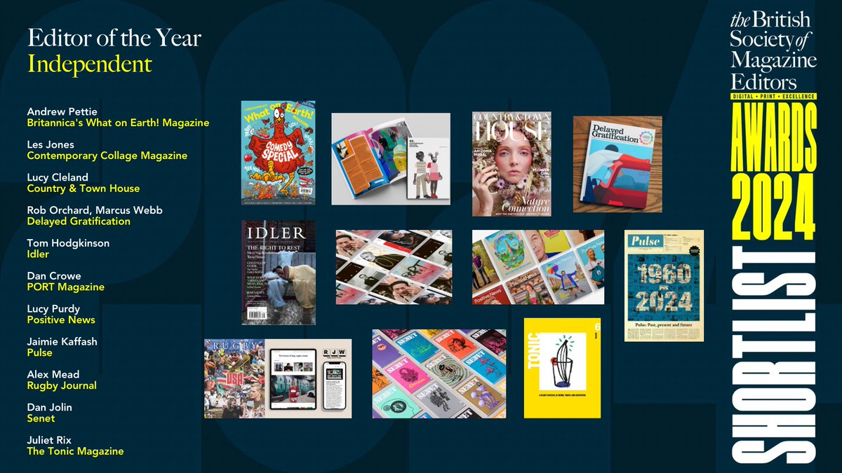 Congratulations to all the editors shortlisted for the Editor of the Year - Independent award 🙌