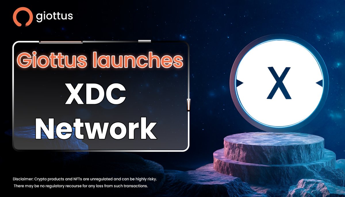 🥁 Major Announcement Alert 🥁 We are excited to officially launch XDC  Network on @giottus in partnership with @XinFin_Official ⚡️ which means,  1️⃣ We become the FIRST INDIAN CRYPTO EXCHANGE to launch