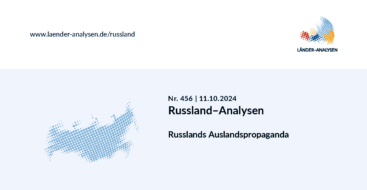Russische Auslandspropaganda zielt stark auf Deutschland. Wie wirkt sie? Wie lässt sie sich erkennen – und wie gegensteuern? Antworten und umfangreiche Dokumentation in der neuen Ausgabe der #Russland-Analysen, redaktionell verantwortet vom #LebnizIOS.
➡️ laender-analysen.de/russland-analy…