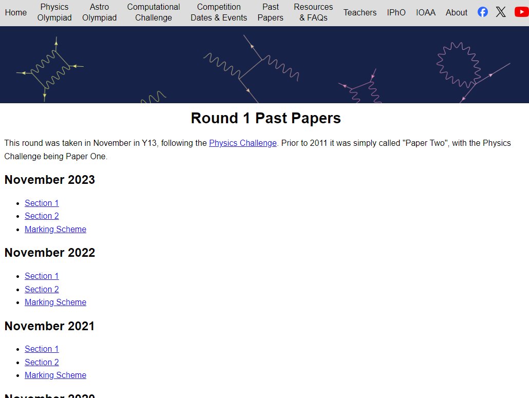 Two weeks to the British Physics Olympiad Round 1 - we hope you are excited to really test your skills! To help your preparation, the Nov 2023 papers have now been uploaded to the website bpho.org.uk/Papers/R1/ - we recommend you do at least three papers in advance. Good luck!