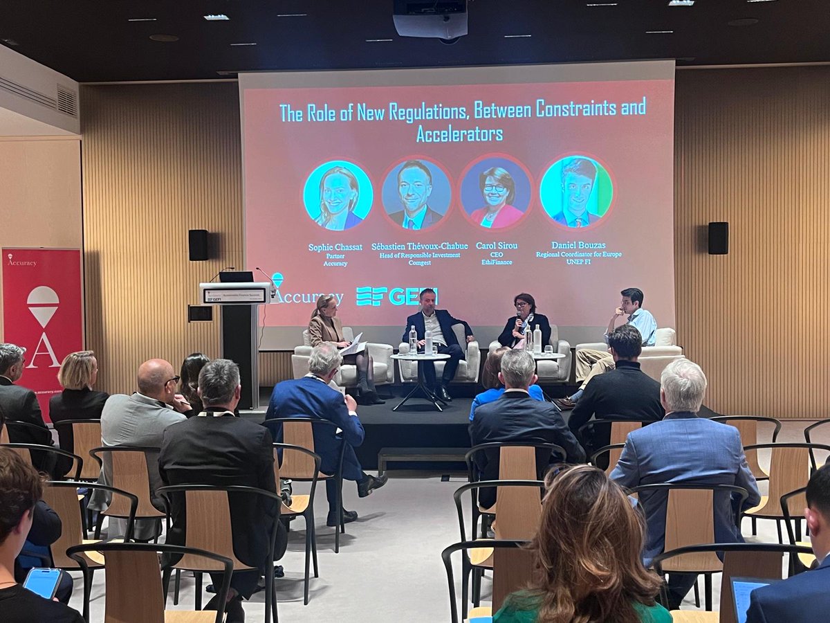 Carol Sirou, <a href="/EthiFinance/">EthiFinance</a> discussed the complexities of ESG data, stressing the importance of moving from purely quantitative scores to more useful, comparable insights, especially with the upcoming EU ESG rating system.