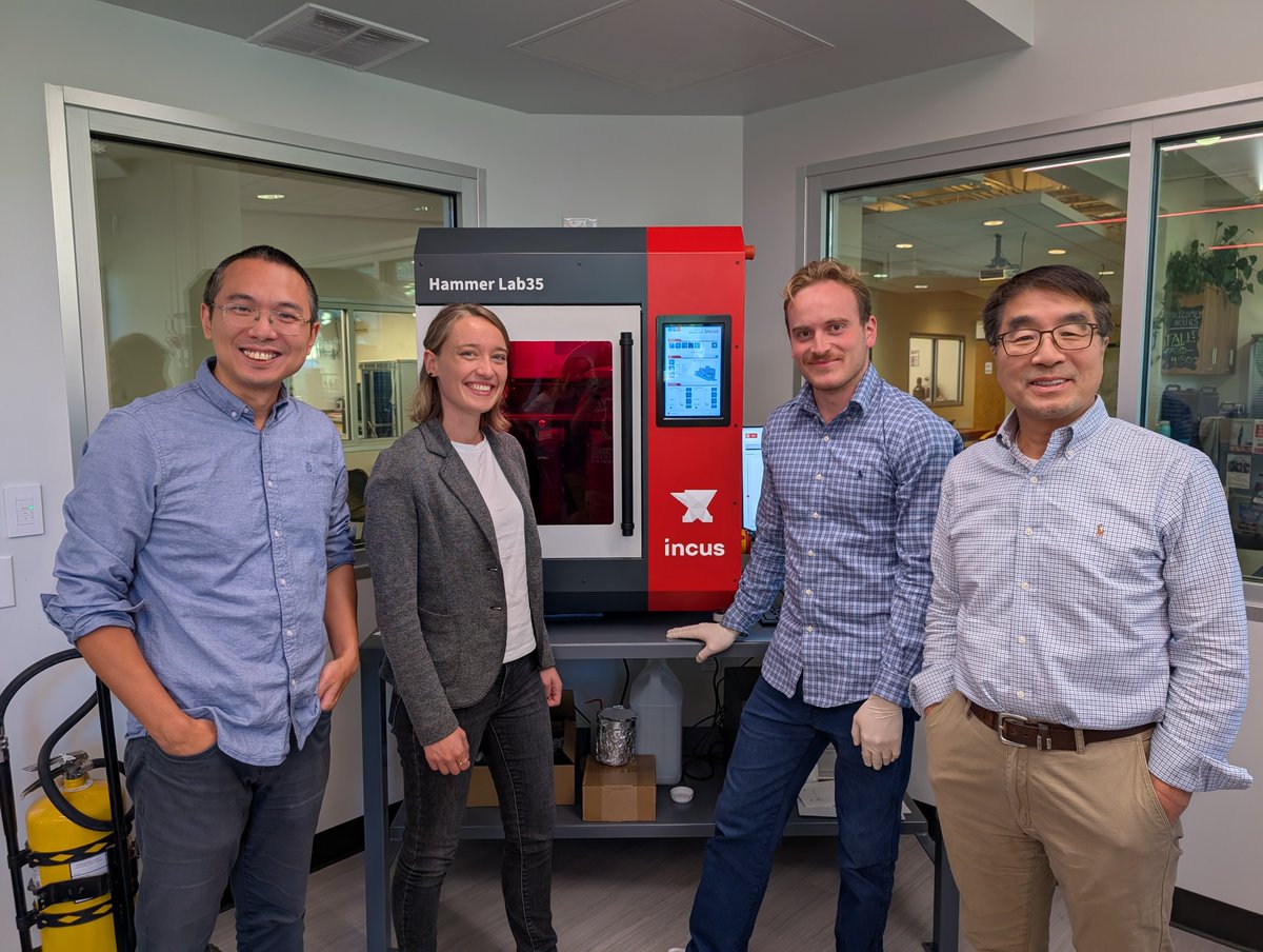 Incus3D's tweet image. The University of Utah&apos;s Powder PM Lab has installed the Hammer Lab35 3D printer, marking a significant milestone in its pursuit of developing advanced materials. The 3D printer is set to enhance the lab&apos;s research, enabling further development of sinter-based AM processes.