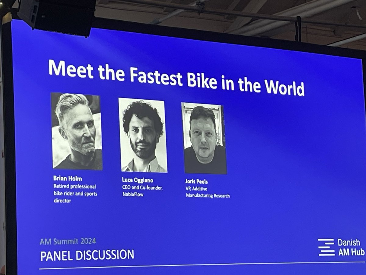 3DPrint_com's tweet photo. Our own Joris Peels onstage at #AMSummit discussing the fastest bike in the world, made with #3dprinting! @pilz @AMResearch_ @Danish_AM_Hub @Pinarello_com https://t.co/8NG0k9gutJ