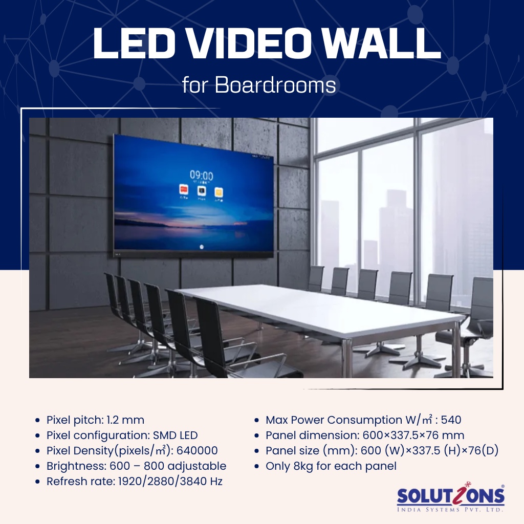 SISPLAV's tweet image. Transform your boardroom with cutting-edge LED Video Wall technology! Experience crystal-clear visuals with our 1.2mm pixel pitch, adjustable brightness, and seamless integration.Learn more about the Supremus Infinia Video Wall at sispl.co.in/supremus-infin…. ✨

#BoardroomSolutions