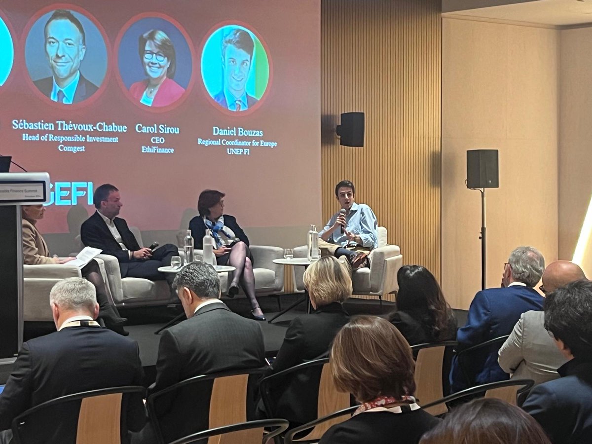 Finance4Change's tweet photo. @UNEP_FI's Daniel Bouzas commented on the differing approaches to ESG implementation between Schneider and other companies noting that while progress is still in its early stages, frameworks like CFDR have been instrumental in raising awareness about greenwashing. https://t.co/BhjjI5zaDC