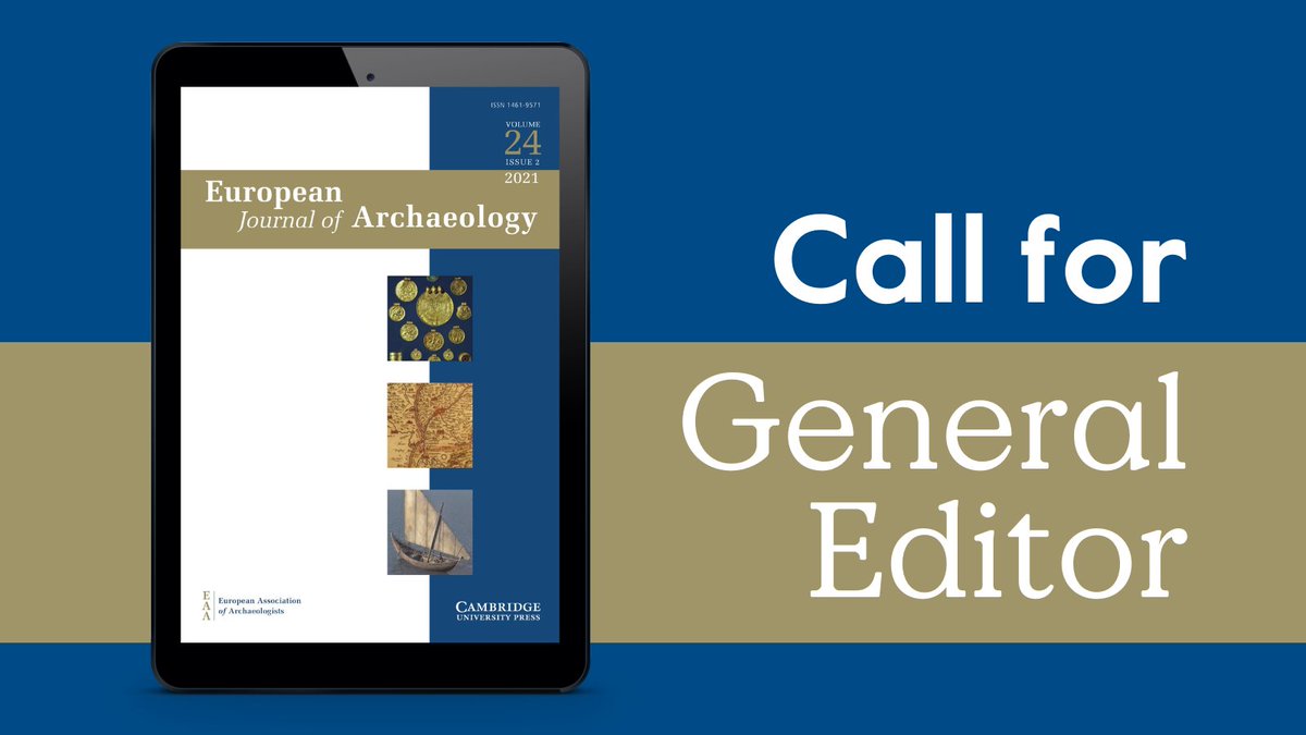 Cambridge University Press - Archaeology (@cambup_archaeo) on Twitter photo The European Journal of Archaeology is seeking to appoint a new General Editor (academic), to take up office in September 2025, following the retirement of the current General Editor. Find out more: cup.org/4fiX4Zd
<a href="/archaeologyEAA/">European Association of Archaeologists</a> #archaeology The European Journal of Archaeology is seeking to appoint a new General Editor (academic), to take up office in September 2025, following the retirement of the current General Editor. Find out more: cup.org/4fiX4Zd
<a href="/archaeologyEAA/">European Association of Archaeologists</a> #archaeology