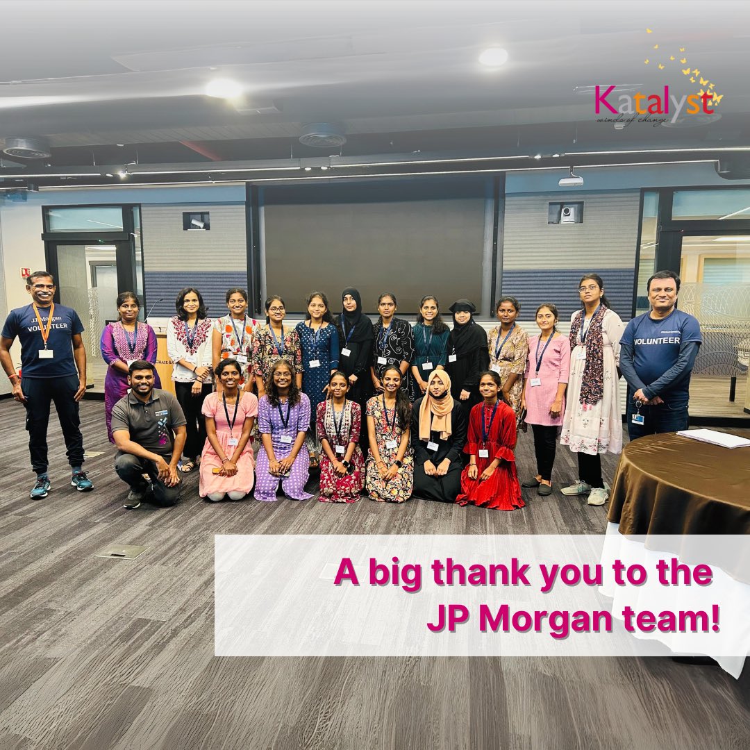 On October 19th, 2024, Katalyst students participated in a Toastmasters session at JP Morgan. The experience helped students become confident communicators. Gratitude to the team that made this event possible💛

#jpmorgan #katalystindia #girlsinstem #womenempowerment