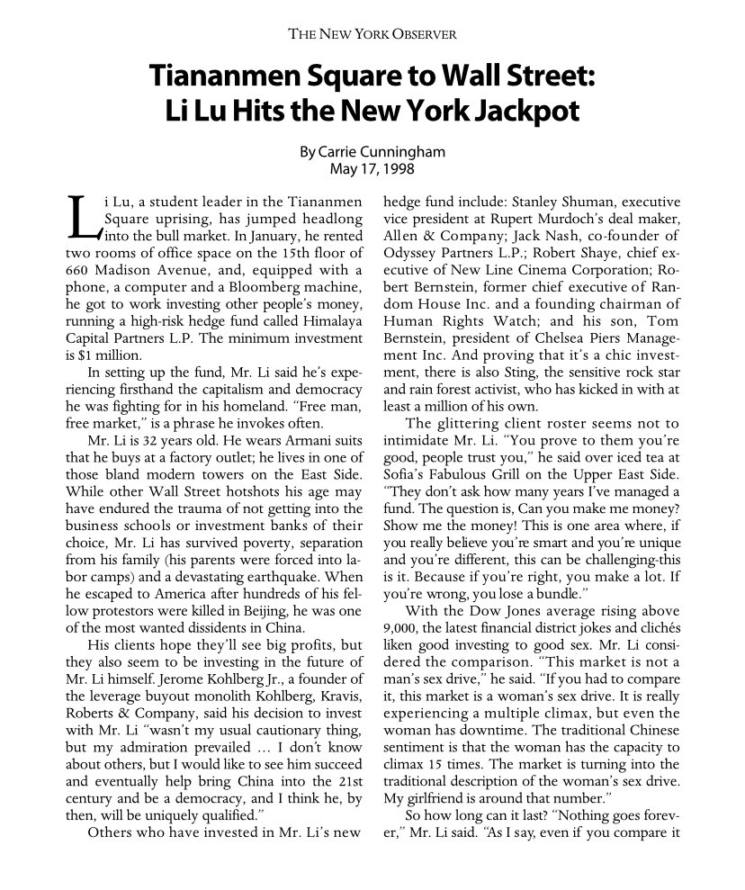 F_Compounders's tweet photo. An Article on LiLu 

His life story is really inspiring https://t.co/MwZu0lMMIU