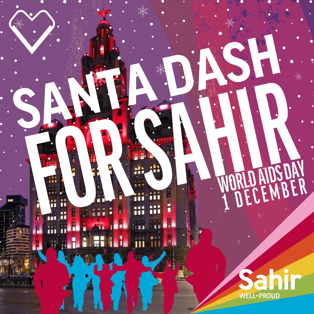 This year's Santa Dash takes place on 1 December, World AIDS Day, the perfect opportunity to support Liverpool's oldest LGBTQ+ charity, Sahir

Click sahirhouse.enthuse.com/cf/santa-dash-… to access our event fundraising page, click 'Fundraise for us' &amp; create your own fundraising page!