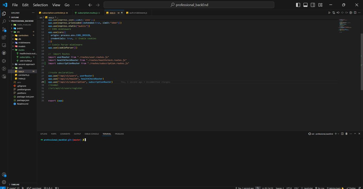 tilakdotcom's tweet image. Today’s backend progress:
🛠️ Added a subscription route &amp;amp; controllers
🔍 Used $lookup and $match with MongoDB aggregation
🐛 Fixed bugs for smoother performance!
Onwards! 💻✨ #NextjsDeveloper #BackendDev #MongoDB #Coding