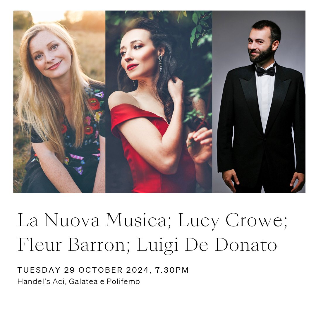 Wigmore Hall (@wigmore_hall) on Twitter photo Baroque ensemble <a href="/lanuovamusica/">La Nuova Musica</a>, led by David Bates, perform Handel's Aci, Galatea e Polifemo with Lucy Crowe, <a href="/BarronFleur/">Fleur Barron</a> and Luigi De Donato 🎶
🕰️ 7.30pm
🎟️ wigmore-hall.org.uk/whats-on/20241… Baroque ensemble <a href="/lanuovamusica/">La Nuova Musica</a>, led by David Bates, perform Handel's Aci, Galatea e Polifemo with Lucy Crowe, <a href="/BarronFleur/">Fleur Barron</a> and Luigi De Donato 🎶
🕰️ 7.30pm
🎟️ wigmore-hall.org.uk/whats-on/20241…