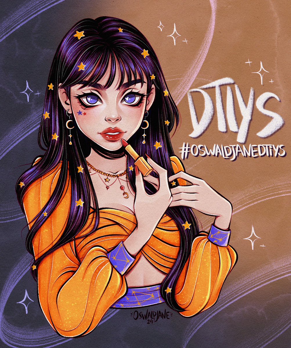 OswaldJane's tweet photo. I'm so excited to announce my first DTIYS since 2022! ✨ 
P.S. If you are already tired of witches there is also a version of her without witch hat 😉

⭐️ Include the original piece as second slide, tag me and use the hashtag #oswaldjaneDTIYS

✨ Deadline: December 1st ✨ https://t.co/jJAJxiUdLT