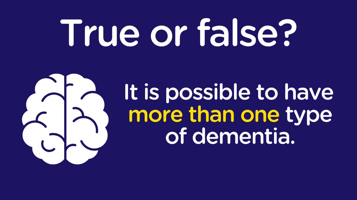 It’s true that it is possible to have more than one type of dementia. At least 1 in 10 people with dementia is diagnosed as having mixed dementia, a condition in which a person has more than one type of dementia.

Read more mixed dementia: spkl.io/6011fuxhJ