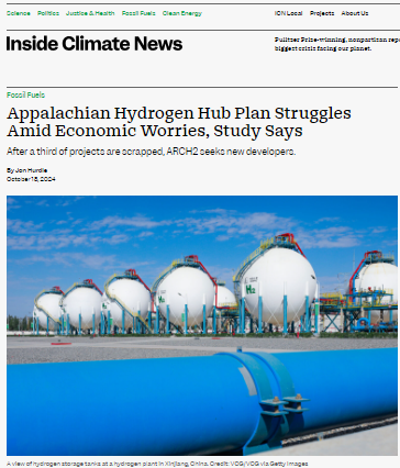 Plans to build a hydrogen “hub” in western Pennsylvania, Ohio and West Virginia are under strain as a third of its projects have been scrapped and four development partners have left, according to a new report.

insideclimatenews.org/news/18102024/…
