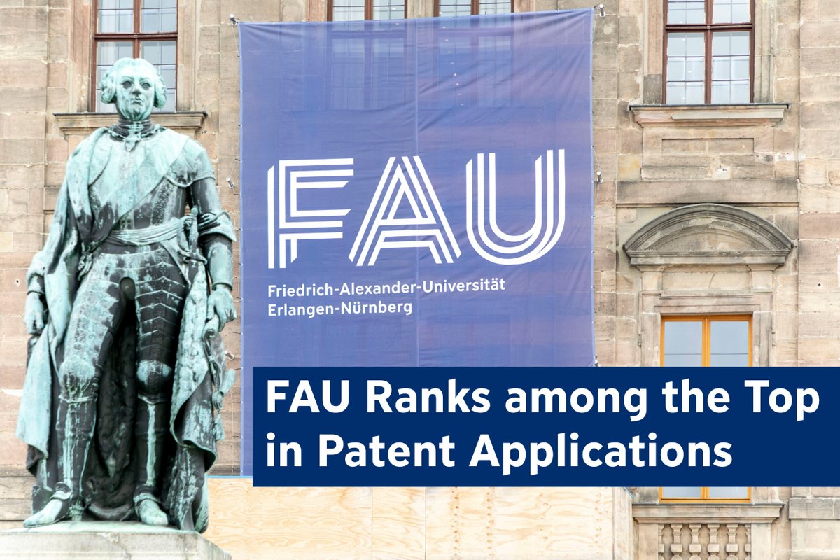 #uniFAU ranks second when it comes to academic patent applications in Germany – and 13th in Europe!🇪🇺 

This says the European Patent Office that reviewed 1.200 universities between 2000 and 2020. A true testament to FAU's innovation power. 💪

Learn more: fau.eu/2024/10/24/new…