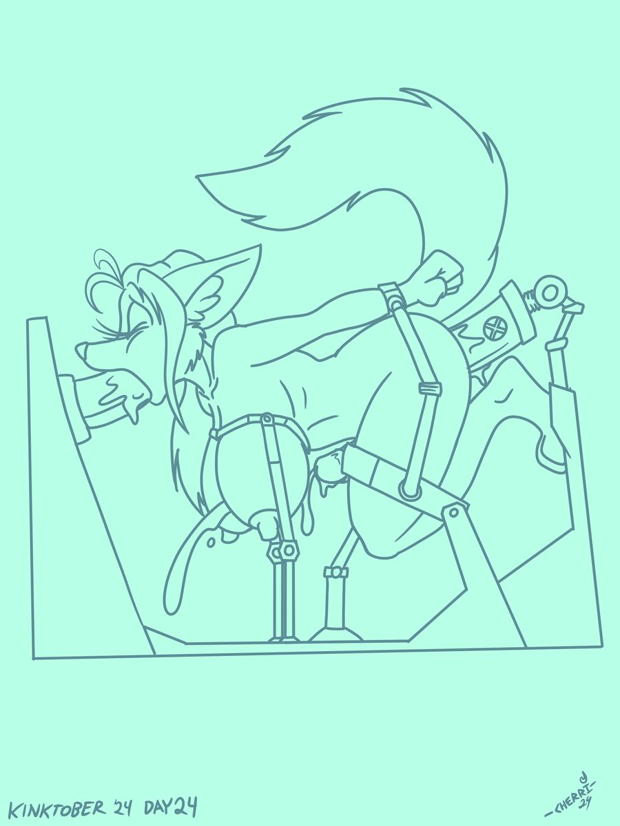 CherriLyme's tweet photo. Kinktober Day 24: Fucking Machine. I will not explain the logic of this device. :P https://t.co/HgkdUZH9yj #furryart #kinktober #nsfw https://t.co/r7AO9VFBy6