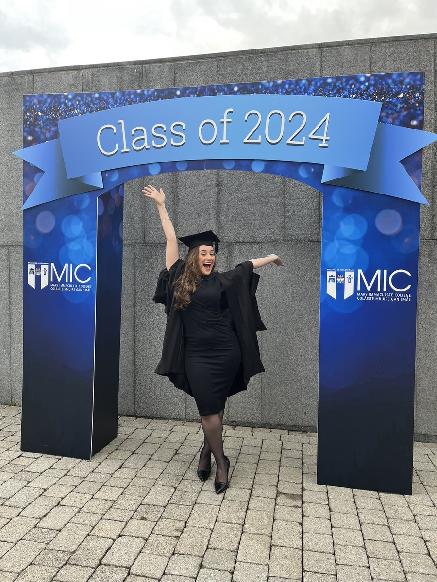 MICLimerick's tweet photo. MIC graduates know how to show up in style! 🤩
With Professor @Nige_Healey giving the Class of 2024 an insightful opening address, we’re eagerly awaiting our first graduates to cross the stage 👀
#MICGraduation #ClassOf2024 https://t.co/ILFmywYcBP