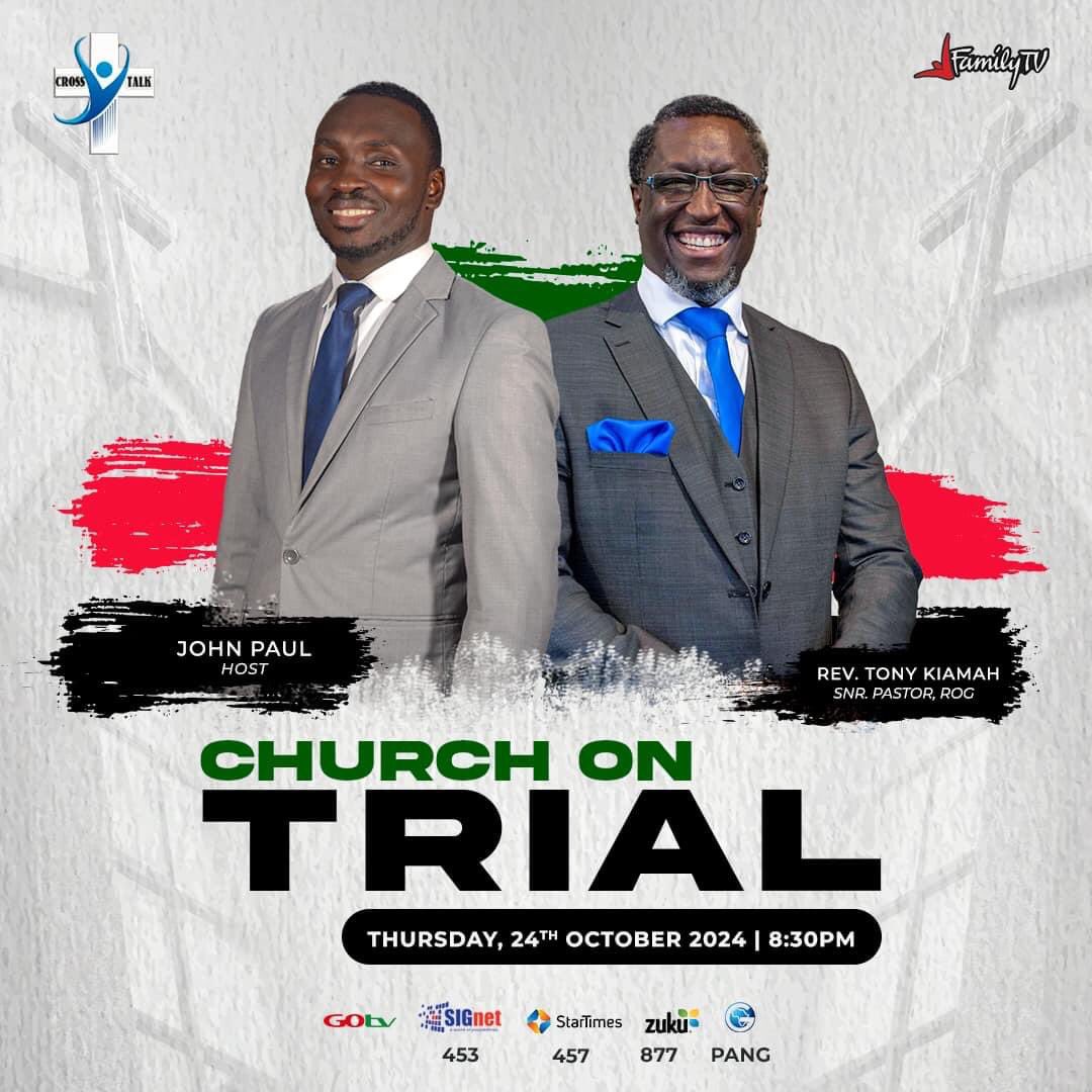 #Crosstalk Is the Church On Trial? <a href="/RevTonyKiamah/">Rev Tony Kiamah</a> 

#ChurchonTrial #PoliticalCompromise #ChurchAndState #ChurchOnTrial #Kenya #EconimicHardship #Impeechment #FamilyMedia <a href="/FamilyMediaTV/">Family TV</a> <a href="/FamilyRadioKe/">FamilyRadio</a>