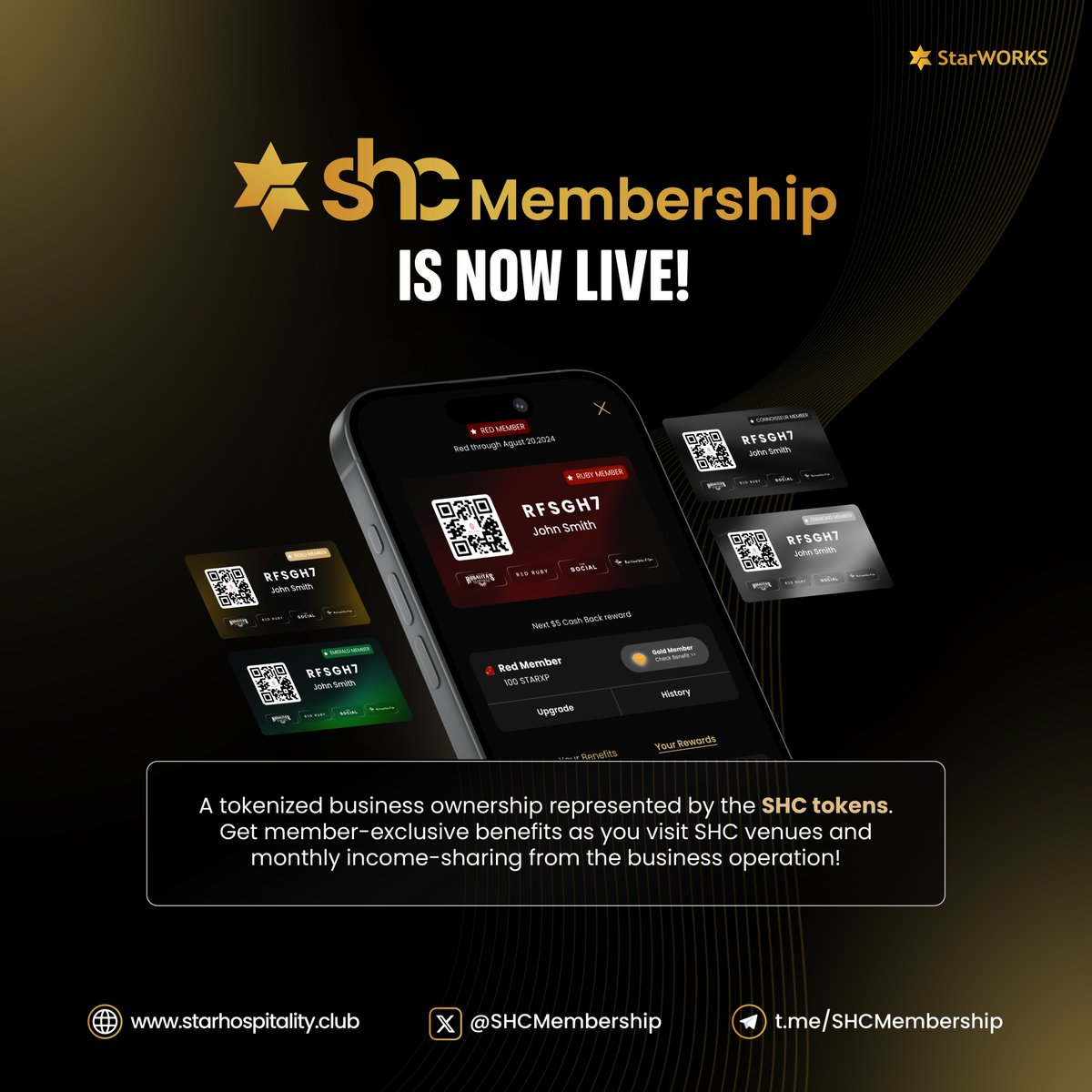 SHCMembership's tweet photo. The wait is over because the SHC membership is launching now! 🎉🎉
👇Check out our website for more info about SHC: https://t.co/DbxtfUU7bn
#membership #crypto #token #rwa #web3 #web3pump #blockchain #productlaunch #tech #altcoin #altseason #DEX #DexTrade #DeFi #airdrop #BNB https://t.co/NNwoLEMsAX