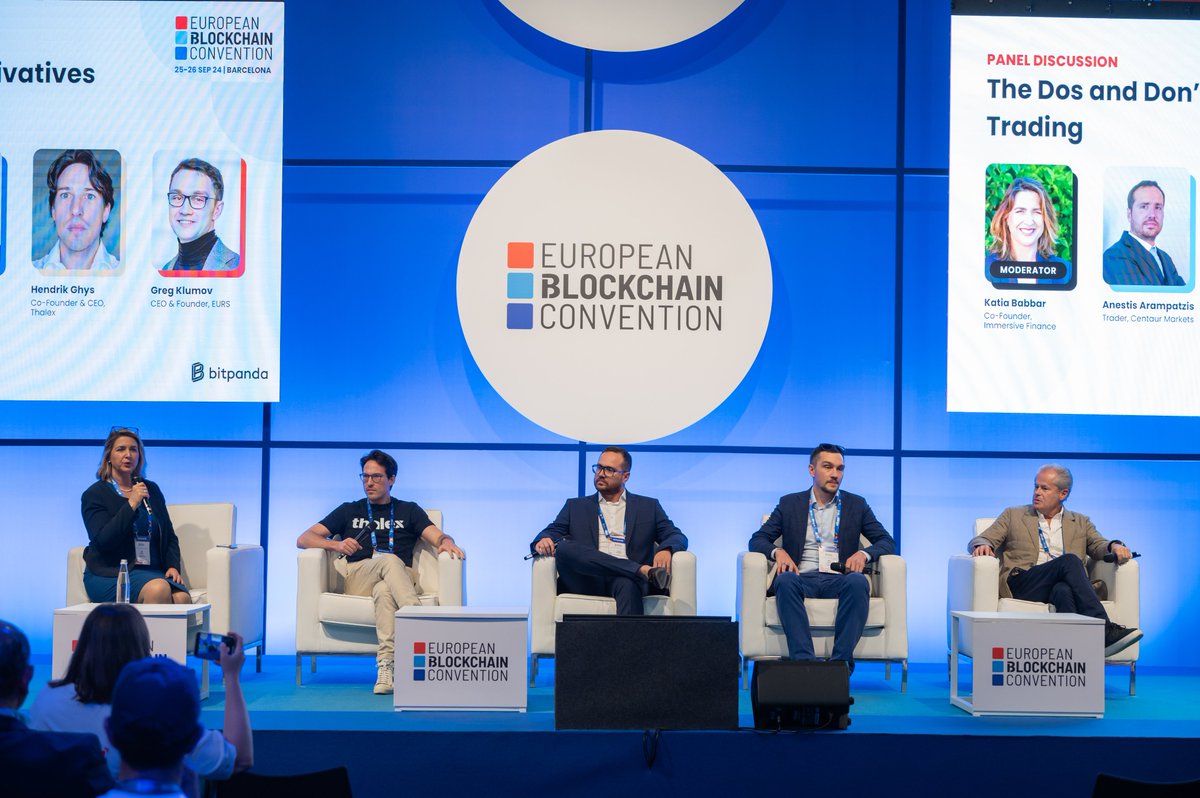 A panel featuring Katia Babbar (<a href="/ImmersiFiMI/">Immersive Finance Market Insights</a>), @anestisbitcoin (<a href="/DVTradingLLC/">DV Trading</a>), <a href="/jbonne5/">Jean-Marc Bonnefous</a> (Tellurian Capital), <a href="/minus1_12/">Hendrik Ghys</a> (<a href="/ThalexGlobal/">Thalex</a>), and <a href="/gregoryklumov/">Greg Klumov</a> (<a href="/stasisnet/">STASIS/EURS</a>) discussed the current state of the derivatives market for digital assets.

They explored growth challenges,