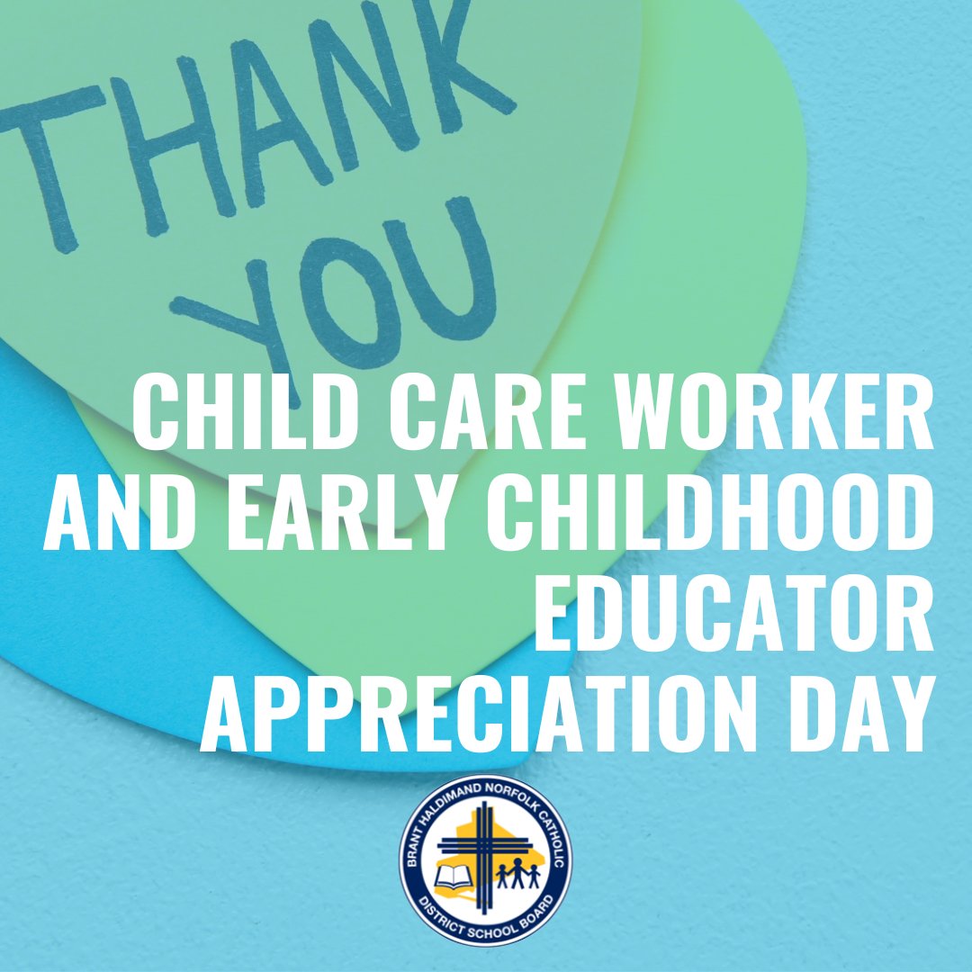 October 24 is Child Care Worker and Early Childhood Educator Appreciation Day. A special thank you to our OSSTF staff for their hard work and dedication to Catholic education.
