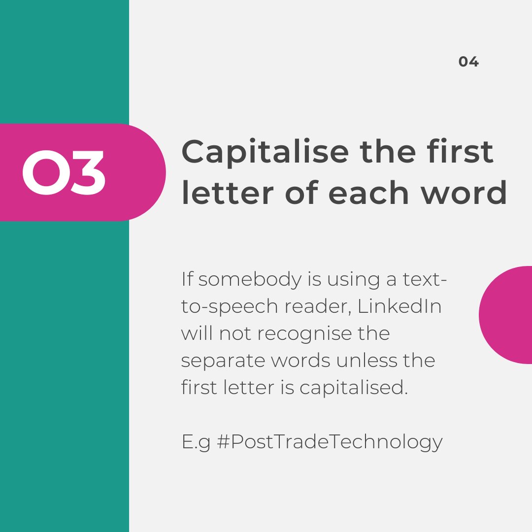 Your hashtags should be easy for your audience to find. But are you using them the right way?

The secret to making hashtags work for you on LinkedIn is all about balance and strategy. How many should you use? 

Check out our carousel to find out the answers

#FinancialServices