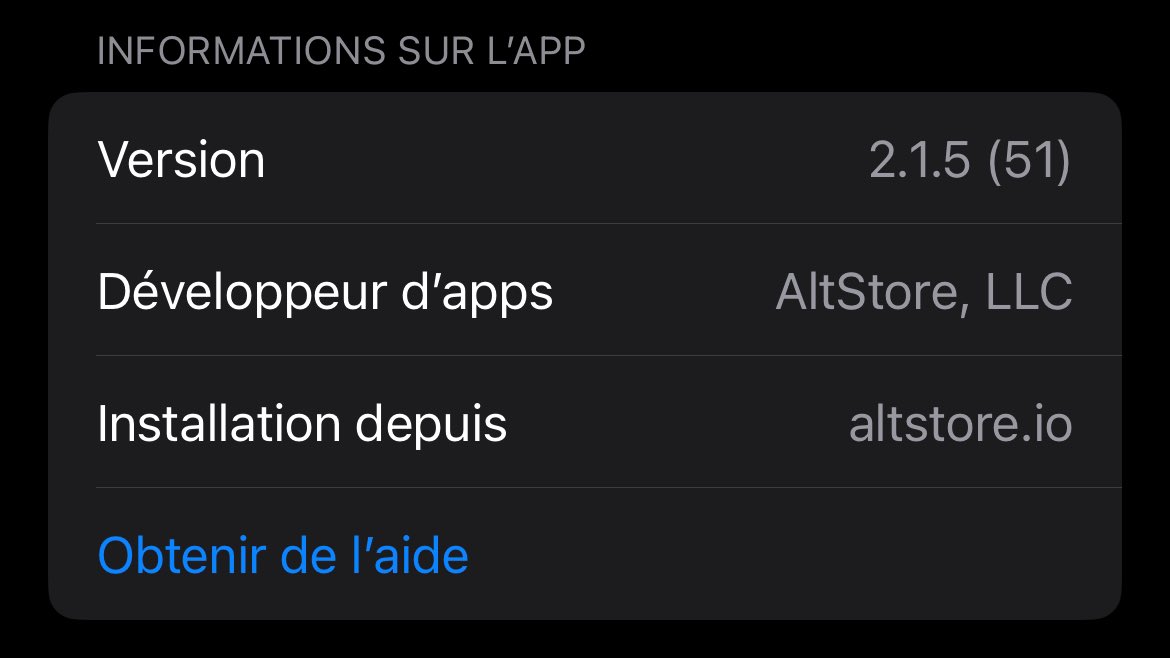 dareal68's tweet photo. @altstoreio hi, I did update to 2.1.3 today but iOS Settings app says 2.1.5, are you aware of it? https://t.co/TLNkHEfRsA
