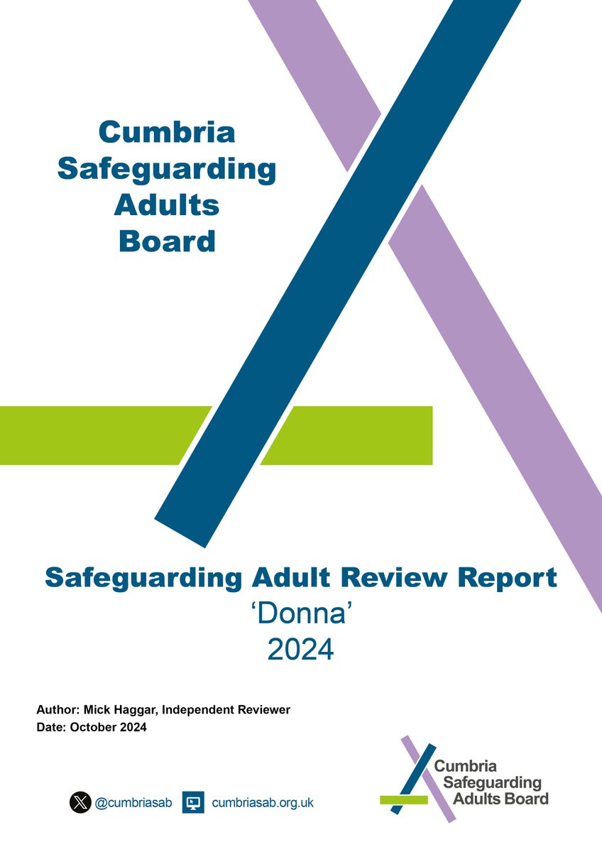 Today we have published a SAR learning report following the sad death of a young woman, Donna. Practitioners are encouraged to read the report also details of a lunch &amp; learn event to find out more👇 content.govdelivery.com/accounts/UKCUM…