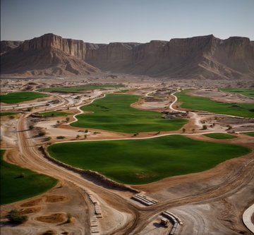 أعمال متقدمة ومتسارعة في مشروع ملعب الغولف الواقع في مدينة #القدية، والذي ستقام عليه العديد من البطولات الرياضية العالمية، وسيمنح المرافق المحيطة إطلالات مميزة على مسطحاته الخضراء، حيث قام بتصميمه لاعب الجولف الشهير جاك نيكولاس