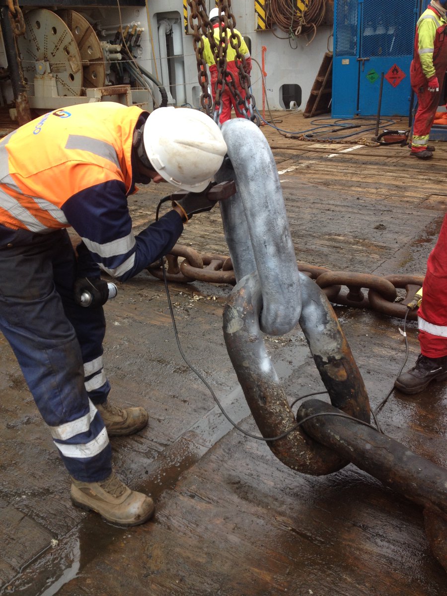 After replacing the top chain on a floating asset, we provide #inspection and testing of the removed chains. Objective: to provide information that may be used to indicate the status of the remaining chains in the #mooring system. 
hubs.ly/Q02V4CL60