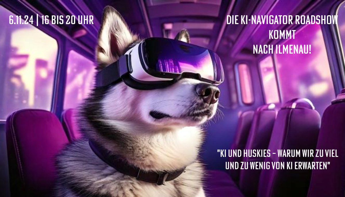 Am 6.11. laden wir Sie zu einem besonderen Event ein: Die #𝐊𝐈-𝐍𝐚𝐯𝐢𝐠𝐚𝐭𝐨𝐫-𝐑𝐨𝐚𝐝𝐬𝐡𝐨𝐰 des <a href="/DOAGeV/">DOAG e.V.</a> macht mit ihrem Eventbus Halt in Ilmenau.  

👉 𝐀𝐧𝐦𝐞𝐥𝐝𝐮𝐧𝐠: t1p.de/KI-Bus-Ilmenau. Die Teilnahme ist kostenfrei.