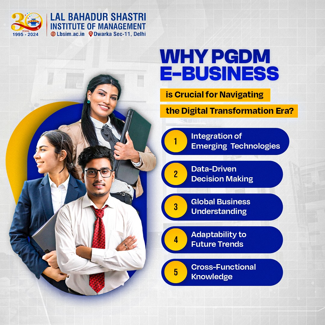 LBSIMOnline's tweet image. Embrace the future with *PGDM E-Business* at LBSIM.
PGDM in E-Business is essential for navigating the complexities of the digital transformation era. 

#lbsim #pgdmprogram #pgdminstitute #bschool #ebusiness #pgdm #businesseducation #ebusiness