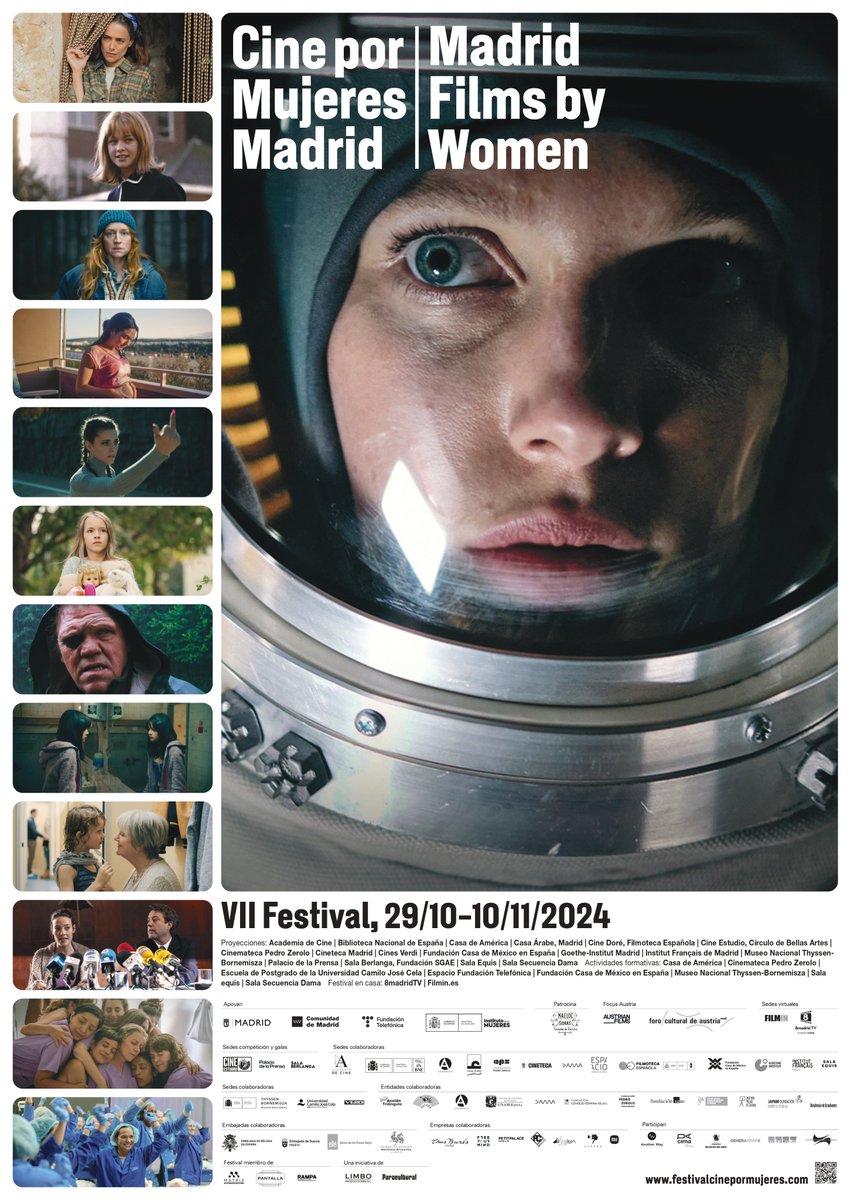 🟩El VII <a href="/FCinepormujeres/">Festival Cine por Mujeres Madrid</a> arranca el 29/10
¡Socias!

🔸MONÓLOGO de <a href="/pilargarelegido/">PILAR GARCÍA ELEGIDO</a>
🔸SOY VISIBLE de Fernanda Carvalho 
🔸EMILIO BARRETO: ÁNGELES Y DEMONIOS de <a href="/Crisarana/">Cris Arana</a>
🔸CÓDIGO MARCOS de Patricia Pérez 

💡t.ly/nFPWl

#SomosDOCMA #festivaldecinepormujeres
