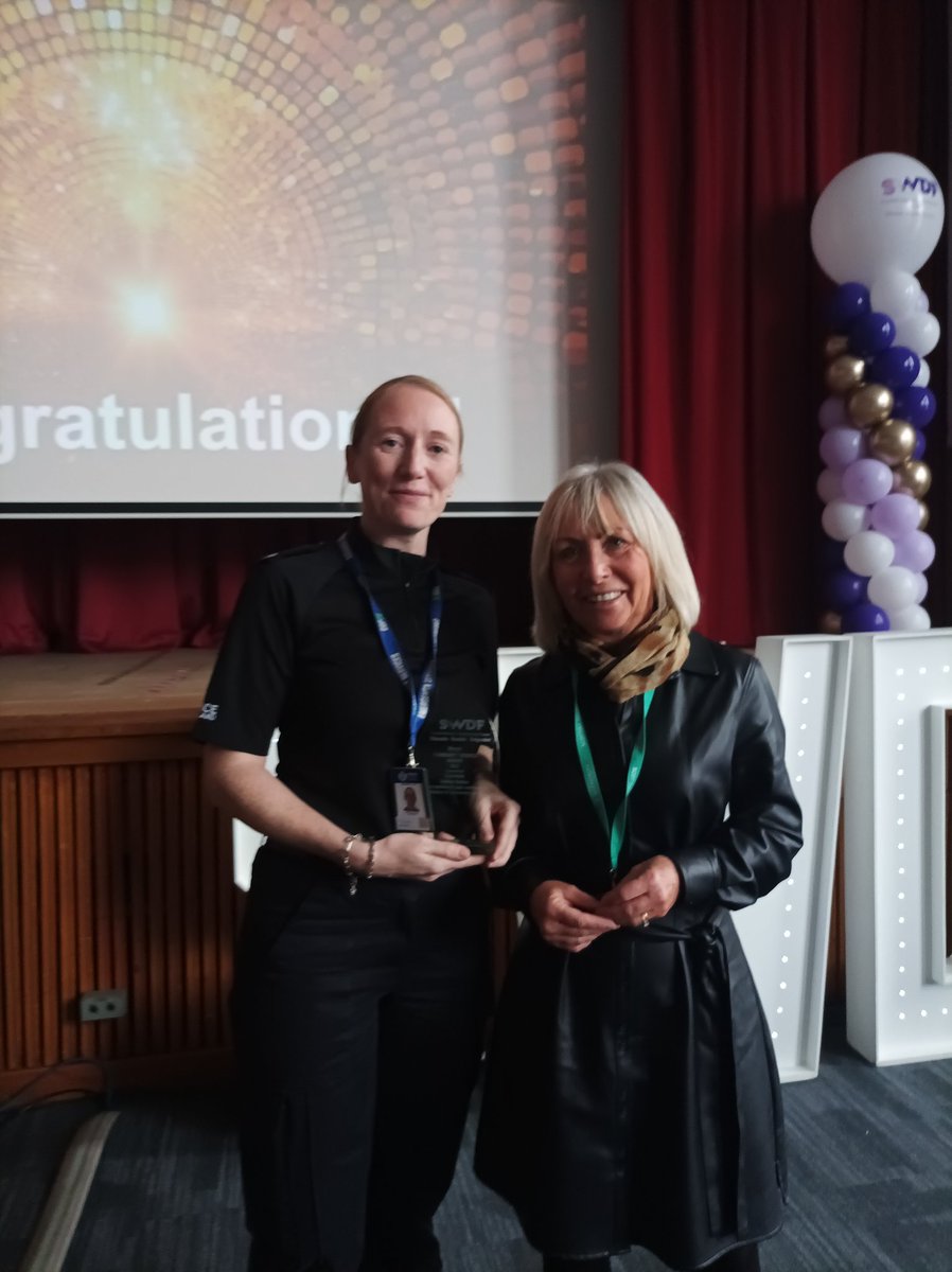 Community Service Winner… Debbie Hutton 🏆 presented by Angela Leitch CBE Congratulations! #AwardWinner