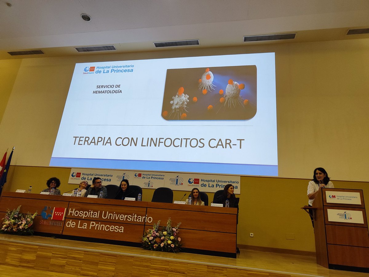 Mesa 2 #IIIJornadaHLPR Interviniente:

🗣️ Dña. Marta de Prada Nozal. Enfermera de Hematología del #HULPR
 
🔹"Cuidados de enfermería en pacientes sometidos a terapia avanzadas en CAR-T"🔹

#IIIJornadaHLPR #ComisionCuidados #Enfermeria #Fisioterapia #TMSCAE