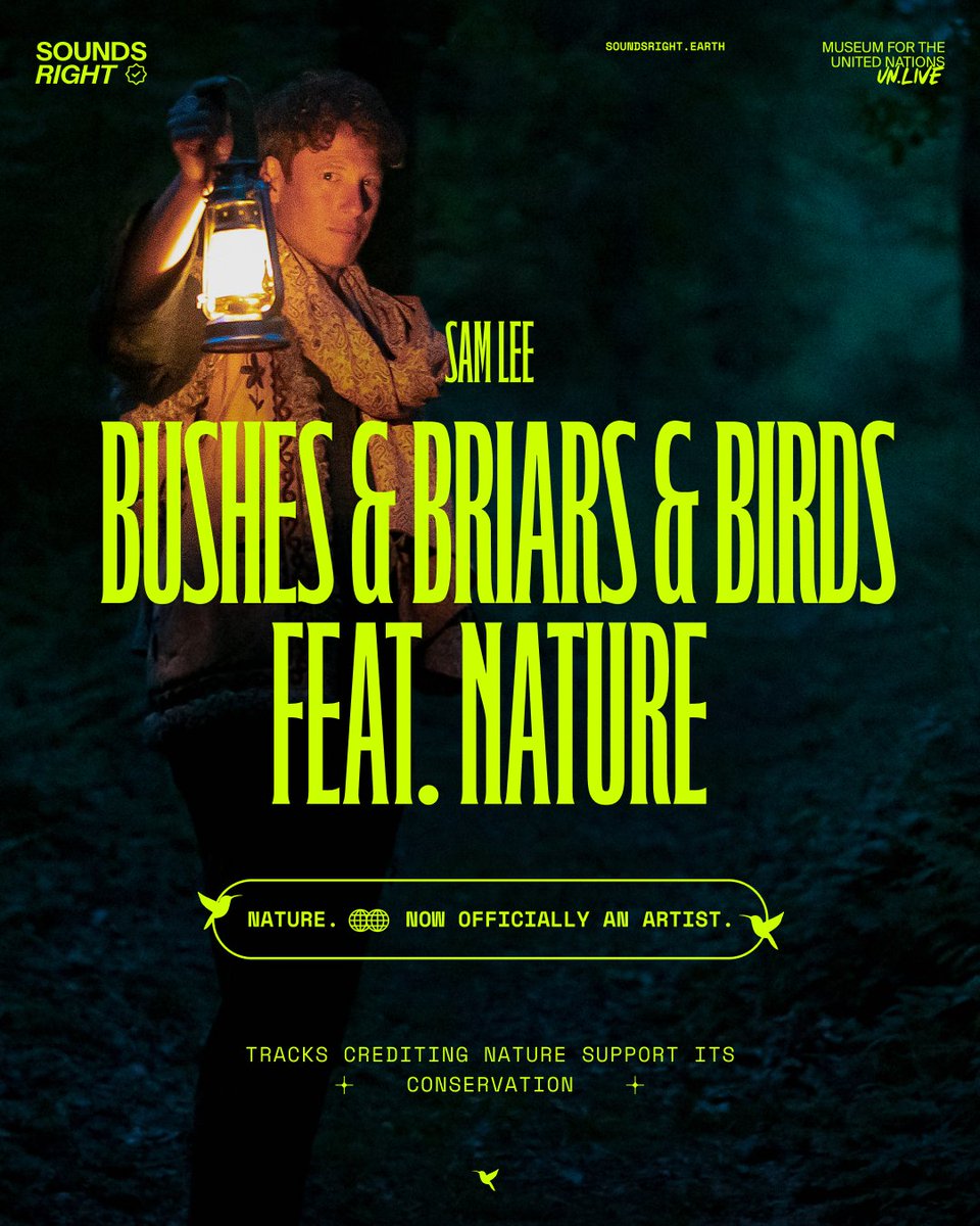 soundsright.earth (@soundsright2024) on Twitter photo Embedded into our memories, bird song transcends place and transports us to different landscapes.
Sam Lee’s new track is a tribute to his long-standing co-creator and inspiration, the Nightingale - and other feathered friends.
‘Bushes & Briars & Birds (feat. NATURE)’ drops today! Embedded into our memories, bird song transcends place and transports us to different landscapes.
Sam Lee’s new track is a tribute to his long-standing co-creator and inspiration, the Nightingale - and other feathered friends.
‘Bushes & Briars & Birds (feat. NATURE)’ drops today!