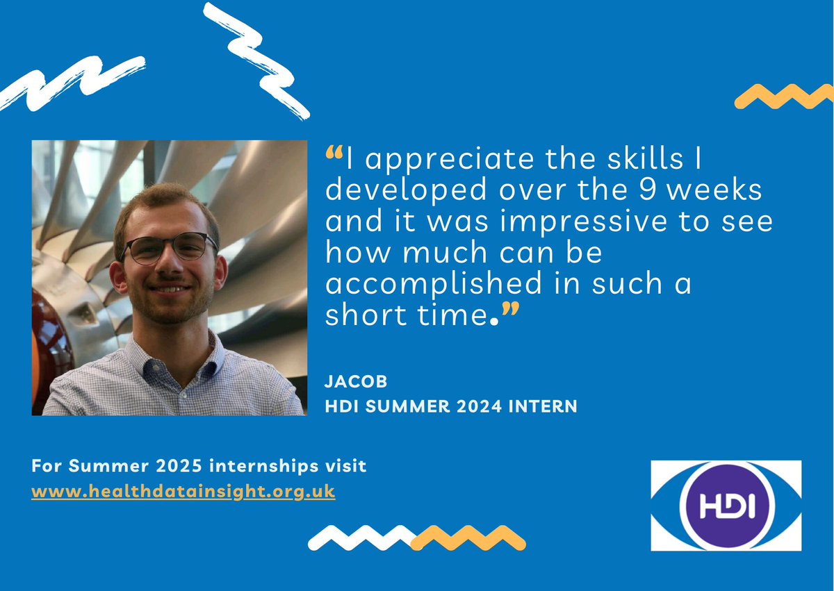 HDI_Cambridge's tweet image. Join our @HDI_Cambridge #Interns Programme to develop your skills and gain hands-on experience in the world of healthcare innovation!
To learn more and apply for Summer 2025 visit healthdatainsight.org.uk/hdi-internship…
#HealthData #Innovation