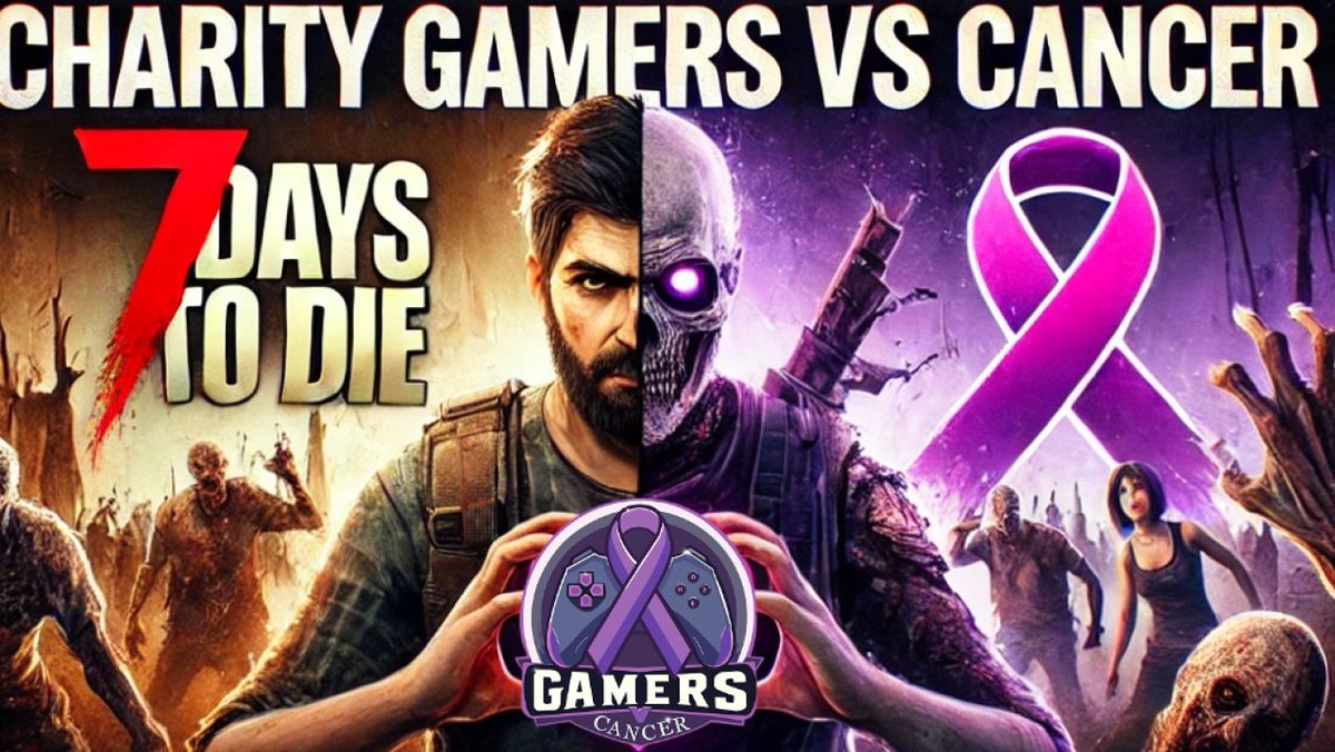 Gamers V Cancer Fundraiser Livestreams begin tomorrow night!  Join us for some #7DaysToDie zombie bashing with <a href="/GunsNerdsSteel/">Guns, Nerds, and Steel</a>  with game key giveaways and help us raise tons of cash for 
#MacmillanCancerSupport youtube.com/c/QueenbeePlay…
#gamersvcancer