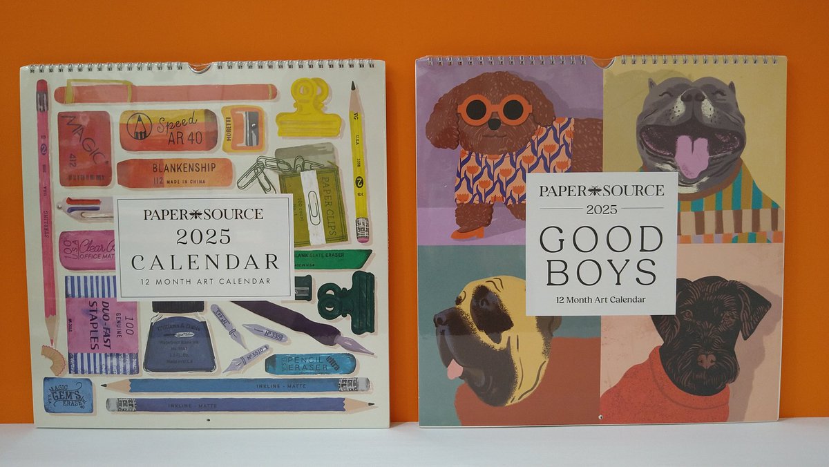 Ginza_Itoya's tweet photo. アメリカのペーパーステーショナリー専門店 #PaperSource のオリジナル製品　#WasteNotPaper カレンダー🗓️

イラストやポスターを飾っている様な、ユニークで色とりどりのカレンダーが大集合しています✨

G.Itoya B1カレンダーフェア
#カレンダー2025 https://t.co/x15bf2LMiS