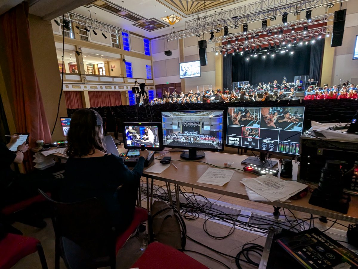 We've got the <a href="/operanorthnh/">Opera North</a> film crew with us this week <a href="/bridspa/">Bridlington Spa</a> making a film of our music project Energy. 🎦 Here's a behind-the-scenes shot of the crew at work as East Riding pupils rehearse with <a href="/sinfoniavivauk/">Sinfonia Viva</a> ahead of today's concerts. #ERCreativityWeek