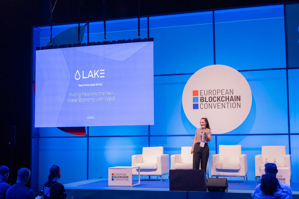 EBlockchainCon's tweet photo. At the European Blockchain Convention, @Laetitia_Lak3 (@lake_lak3) shared insights on how Web3 is transforming the water economy through the Lak3 initiative.

Catch her thoughts on this innovative approach! https://t.co/18smMdAyQ1

#EBC10 https://t.co/ez34rZVlSh